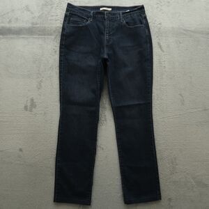 Levi's 505 Jeans Womens Size 14 Blue High-Rise Straight Denim 31" Inseam Stretch